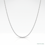 14k White Gold Carded .5mm Box Chain - Lifestyle View