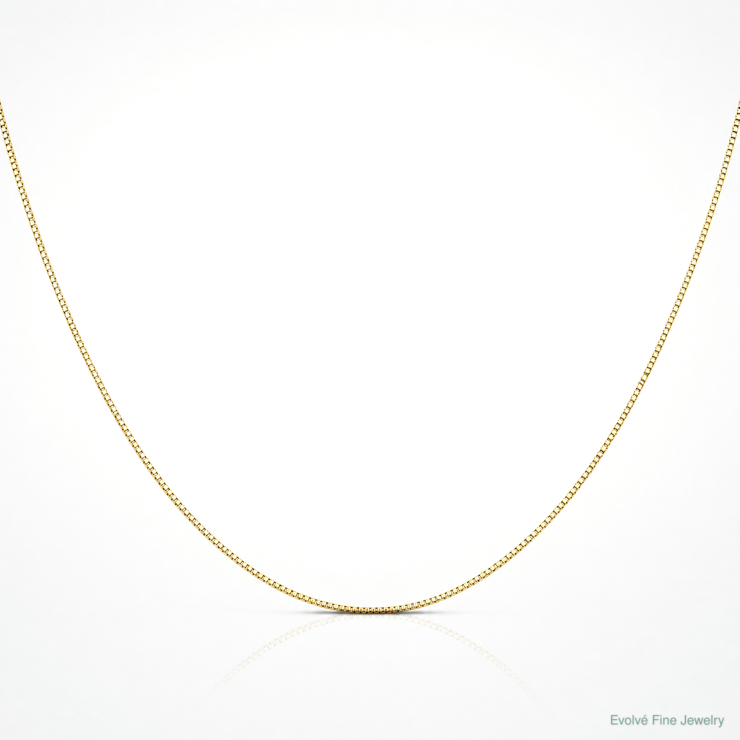 14k .5mm Carded Box Chain - Lifestyle View