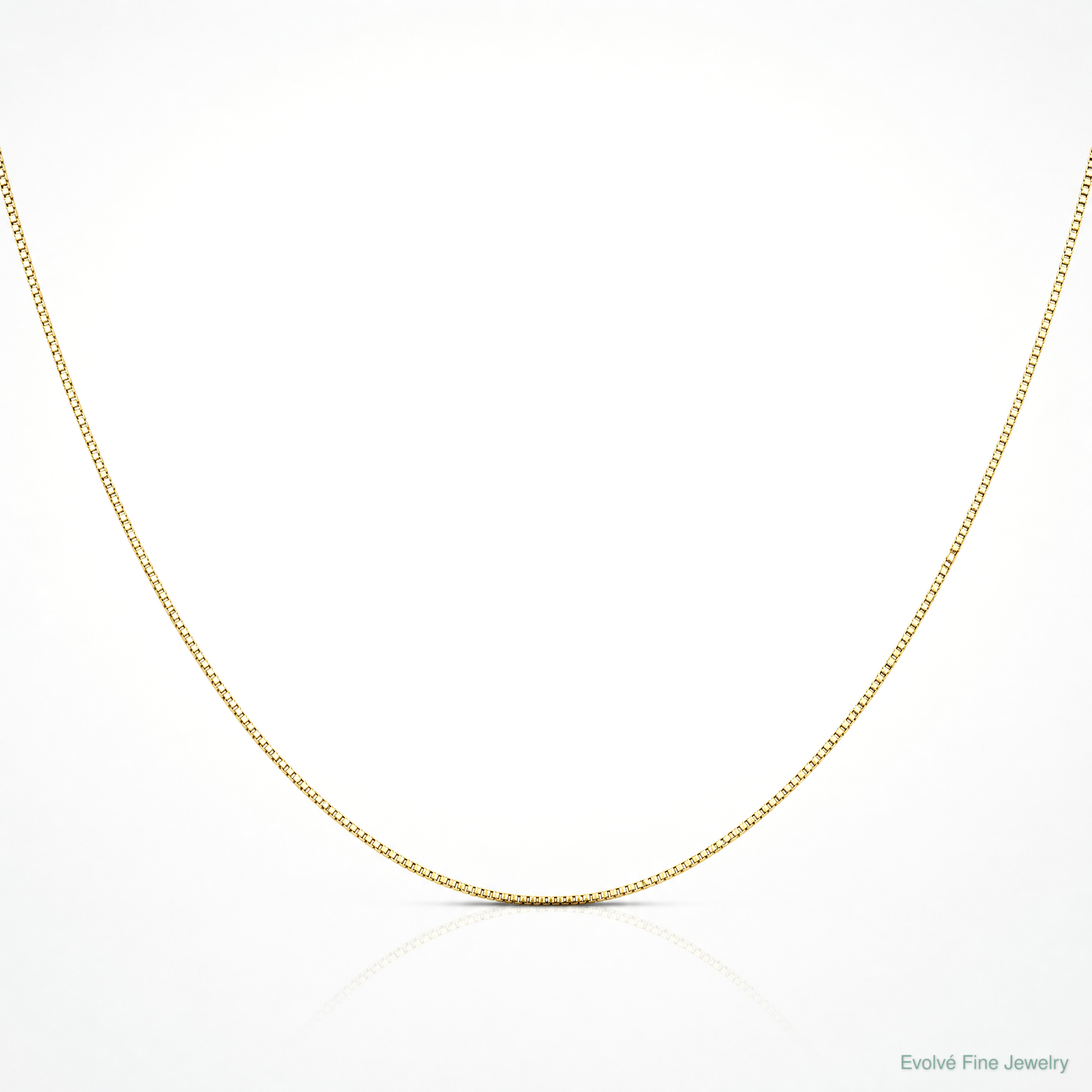 14k .5mm Carded Box Chain - Lifestyle View