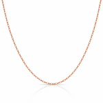 14k  Rose Gold .5 mm Carded Cable Rope Chain - Lifestyle View