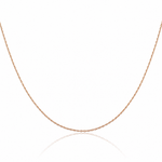 14k  Rose Gold .5 mm Carded Cable Rope Chain - Lifestyle View
