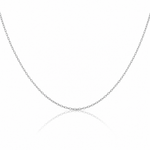 14k White Gold .5 mm Carded Cable Rope Chain - Lifestyle View