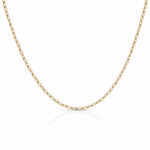 14k .5 mm Carded Cable Rope Chain - Lifestyle View