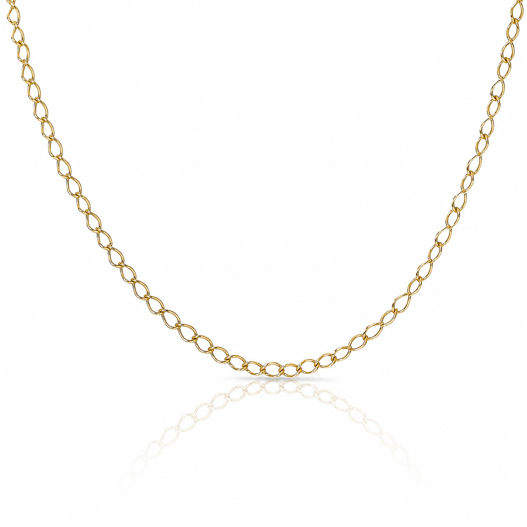 14k .42 mm Carded Curb Chain - Lifestyle View