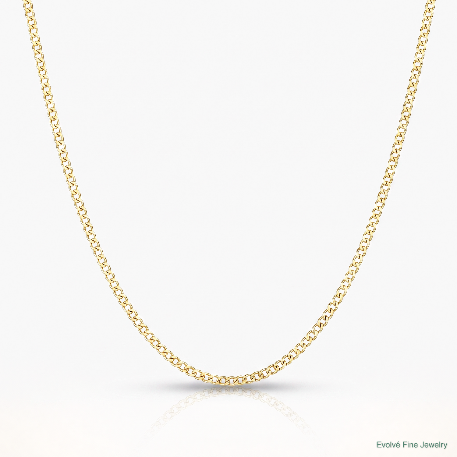 14k .42 mm Carded Curb Chain - Lifestyle View