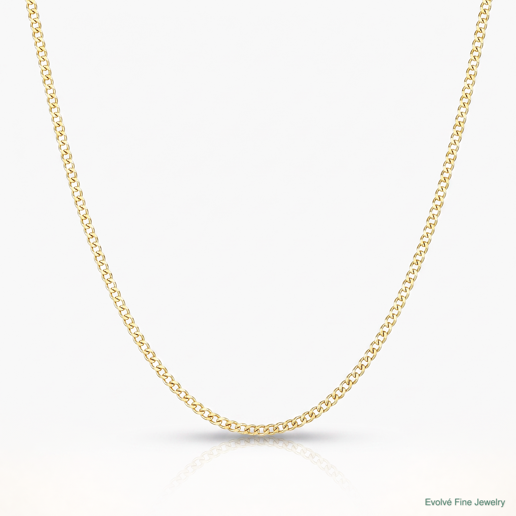 14k .42 mm Carded Curb Chain - Lifestyle View