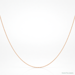 14k  Rose Gold .6 mm Carded Cable Rope Chain - Lifestyle View