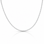 14k White Gold .6 mm Carded Cable Rope Chain - Lifestyle View