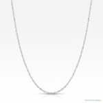 14k White Gold .6 mm Carded Cable Rope Chain - Lifestyle View