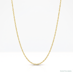 14k .6 mm Carded Cable Rope Chain - Lifestyle View