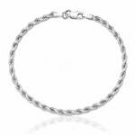 Leslie's 14k White Gold 3.0mm Diamond-cut Rope Chain - Lifestyle View