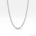 Leslie's 14K White Gold 1.4mm Round Cable Chain - Lifestyle View