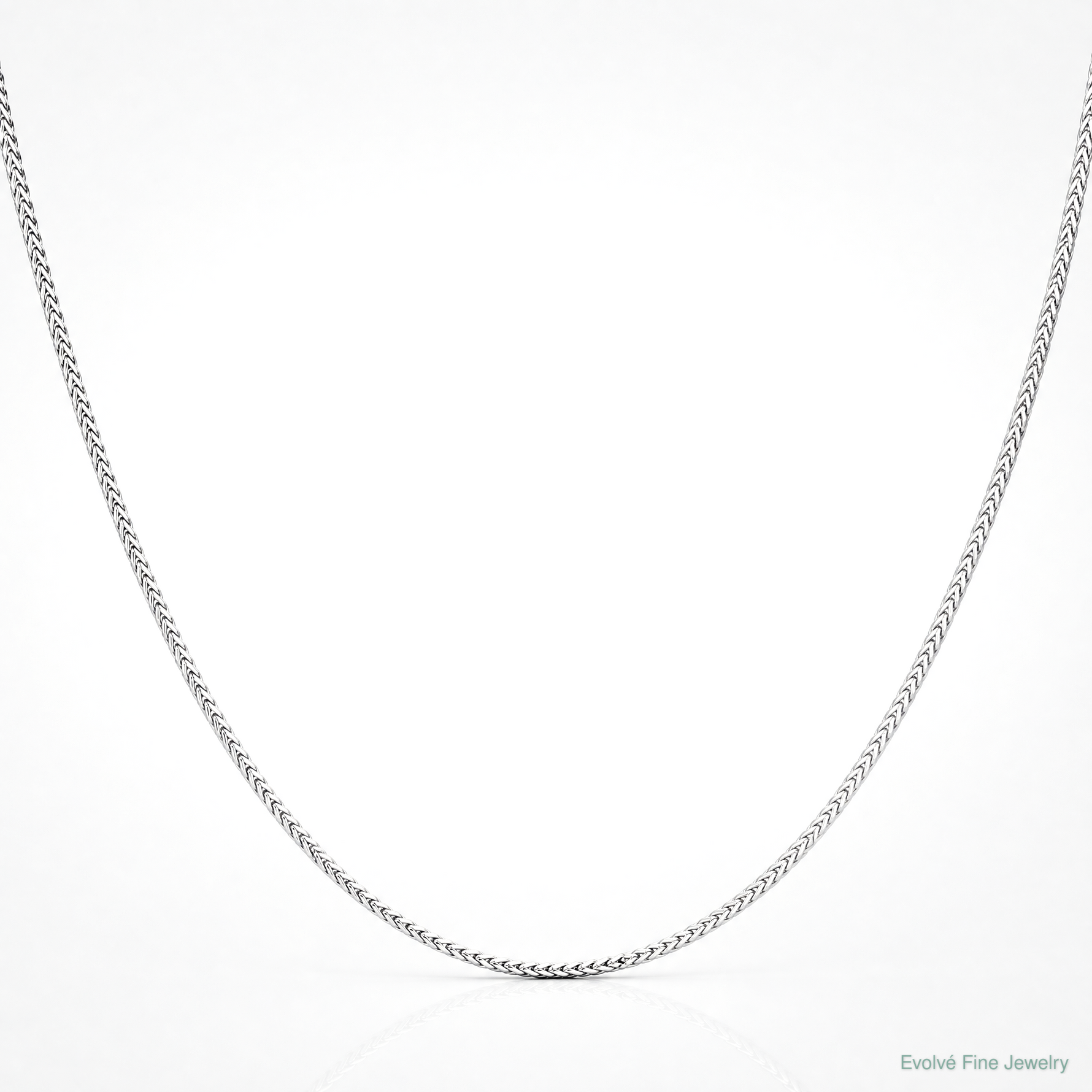 Leslie's 14K White Gold 1.1mm Franco Chain - Lifestyle View