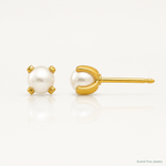 Inverness 14k 4mm Simulated Pearl Earrings - Lifestyle View