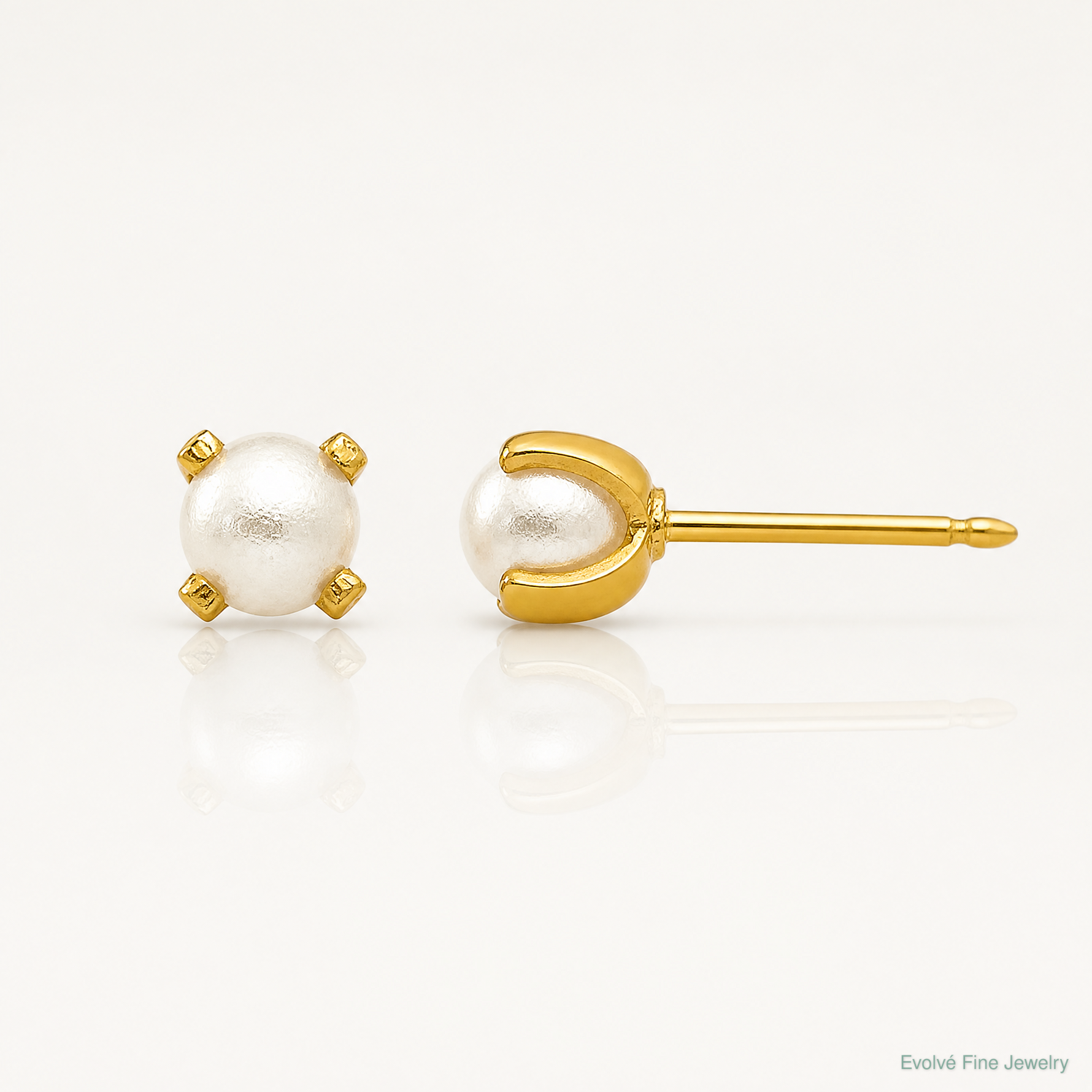Inverness 14k 4mm Simulated Pearl Earrings - Lifestyle View