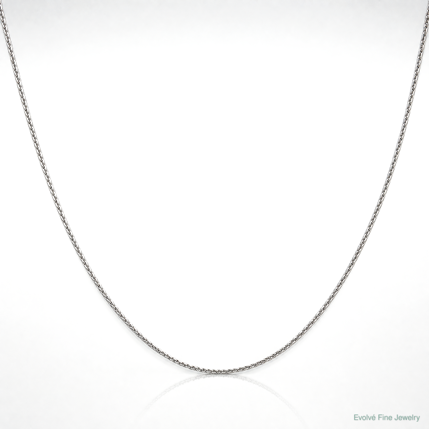 Leslie's 14k White Gold .85mm D/C Spiga Chain - Lifestyle View