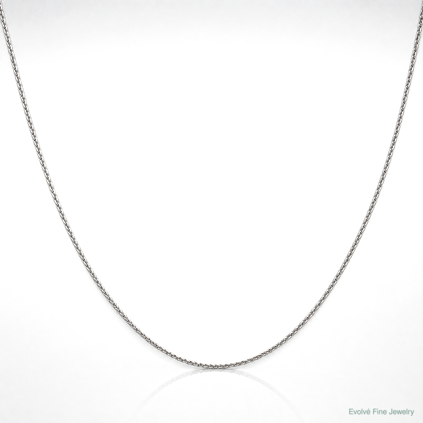 Leslie's 14k White Gold .85mm D/C Spiga Chain - Lifestyle View