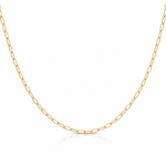 Leslie's 14k 2.2mm Semi-Solid Beveled D/C Paperclip Chain - Lifestyle View