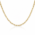 Leslie's 14k 3.7mm Semi-Solid Beveled D/C Paperclip Chain - Lifestyle View