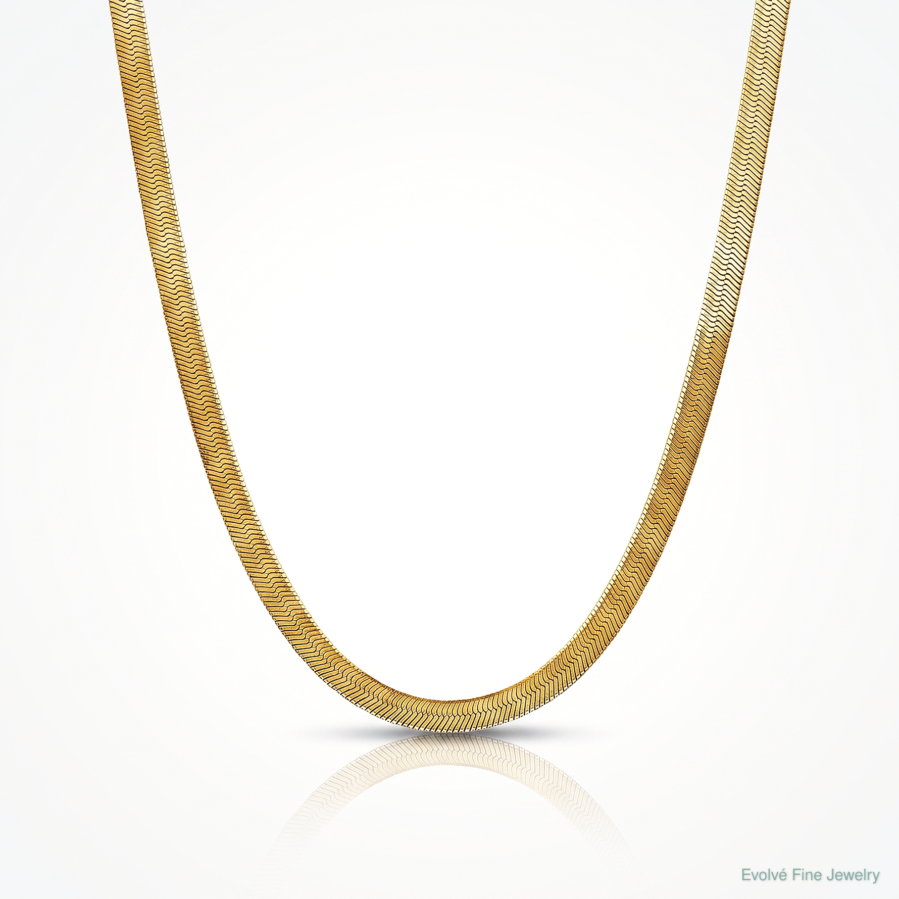 Leslie's 14k 3mm Silky Herringbone Chain - Lifestyle View