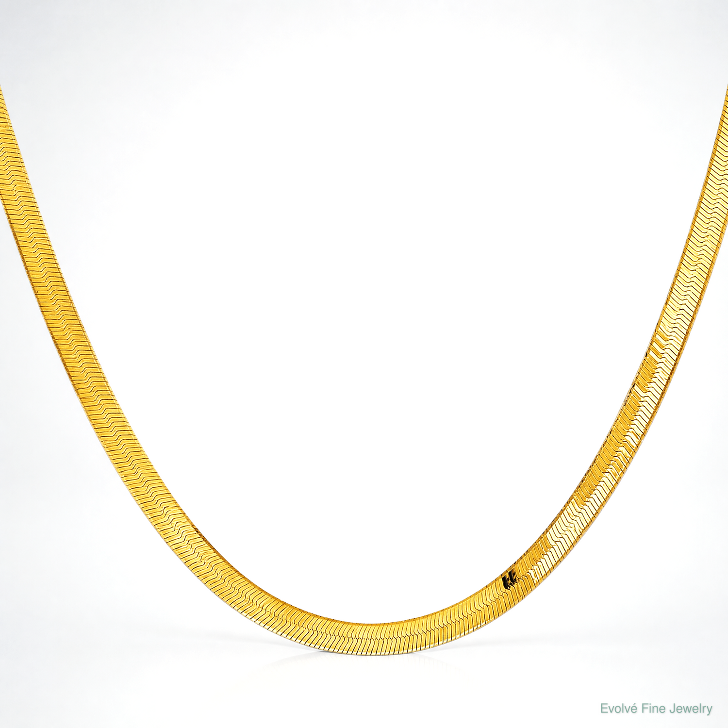 Leslie's 14k 4mm Silky Herringbone Chain - Lifestyle View