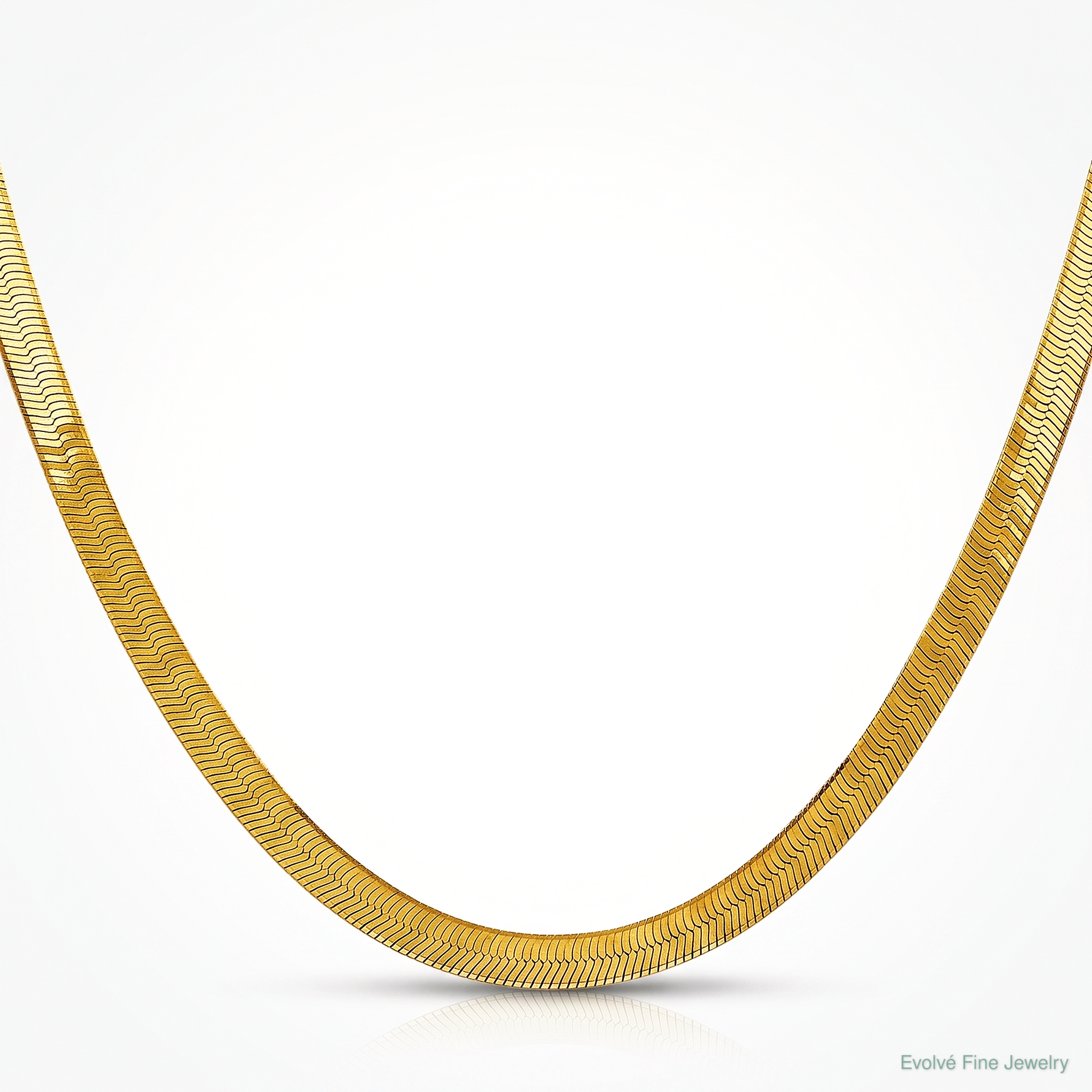 Leslie's 14k 5mm Silky Herringbone Chain - Lifestyle View