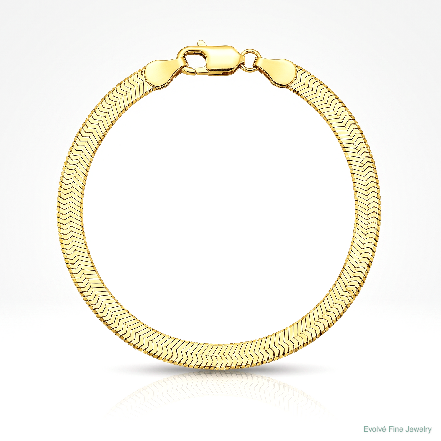 Leslie's 14k 5mm Silky Herringbone Chain - Lifestyle View