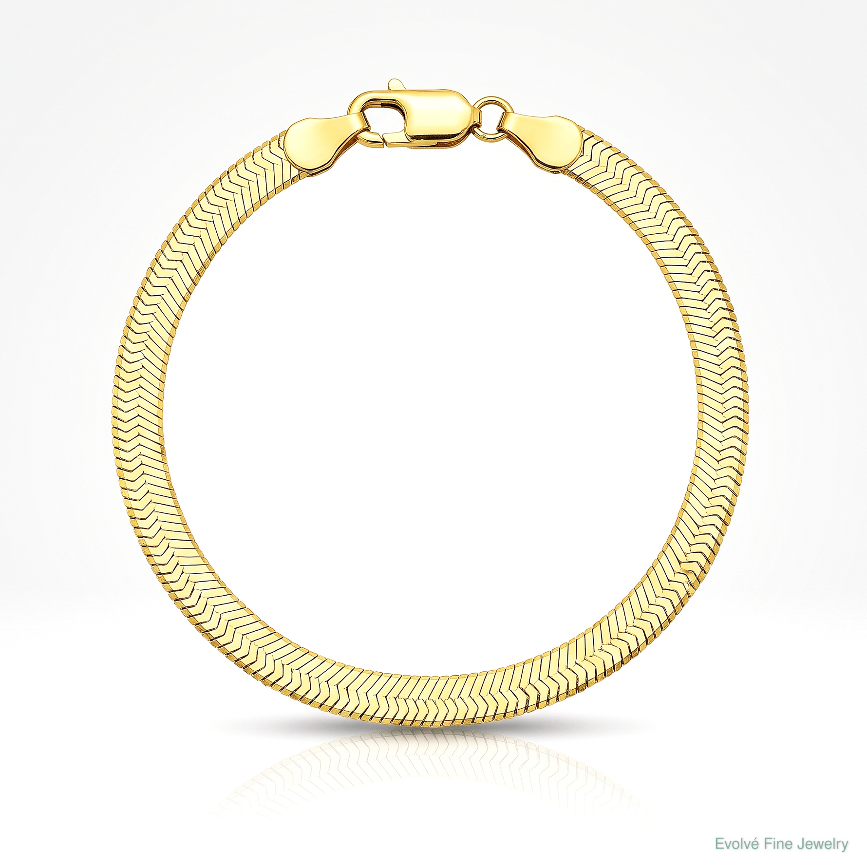 Leslie's 14k 5mm Silky Herringbone Chain - Lifestyle View