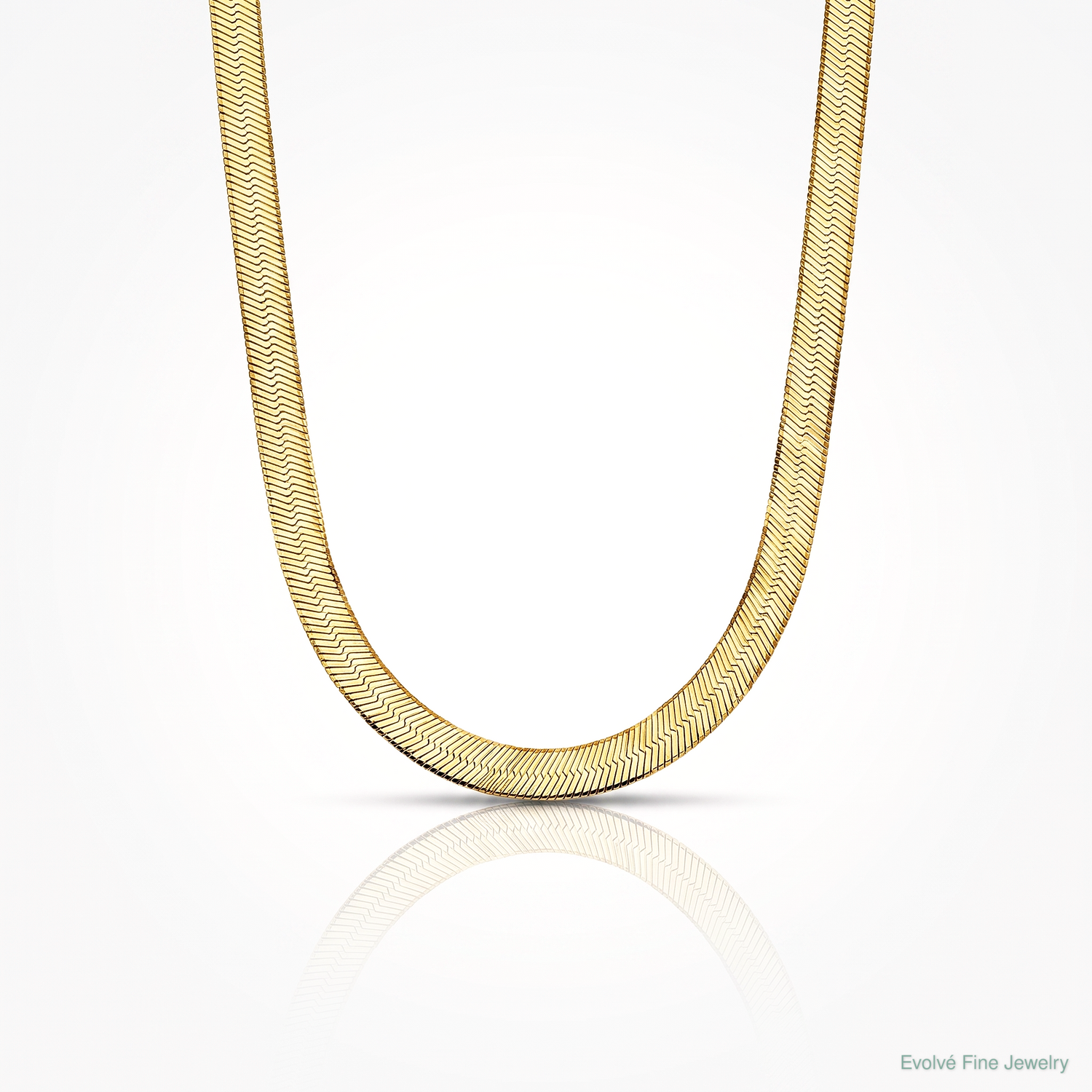 Leslie's 14k 5.5mm Silky Herringbone Chain - Lifestyle View