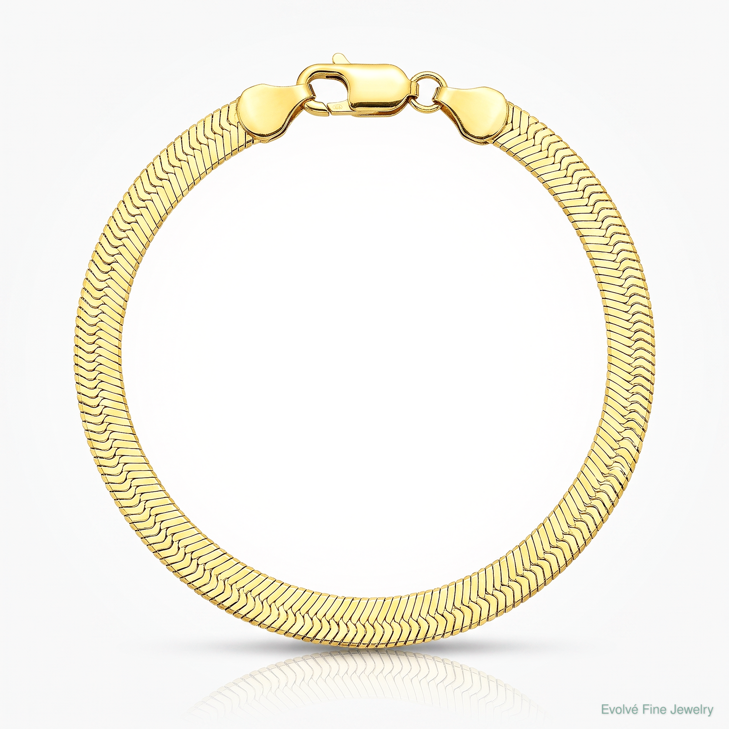 Leslie's 14k 5.5mm Silky Herringbone Chain - Lifestyle View