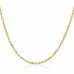 Leslie's 14k 2.2mm Solid Beveled D/C Paperclip Chain - Lifestyle View