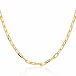 Leslie's 14k 3.5mm Solid Beveled D/C Paperclip Chain - Lifestyle View