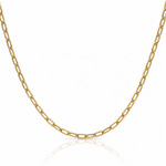 Leslie's 14k 3.0mm Semi-Solid Paperclip Chain - Lifestyle View