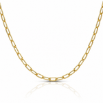 Leslie's 14k 3.7mm Semi-Solid Paperclip Chain - Lifestyle View