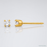 Inverness 14k 3mm CZ Earrings - Lifestyle View