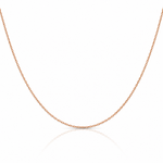 14k Rose Gold .7 mm Carded Cable Rope Chain - Lifestyle View