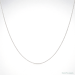 14k White Gold .7 mm Carded Cable Rope Chain - Lifestyle View