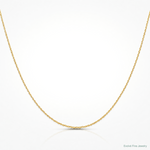 14k .7 mm Carded Cable Rope Chain - Lifestyle View