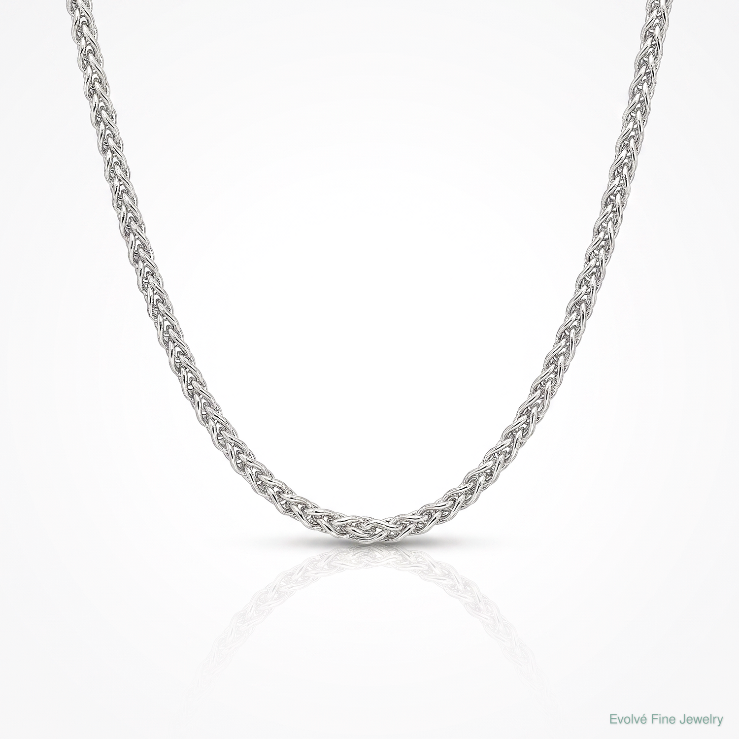 Leslie's 10k White Gold 1mm Spiga Chain - Lifestyle View