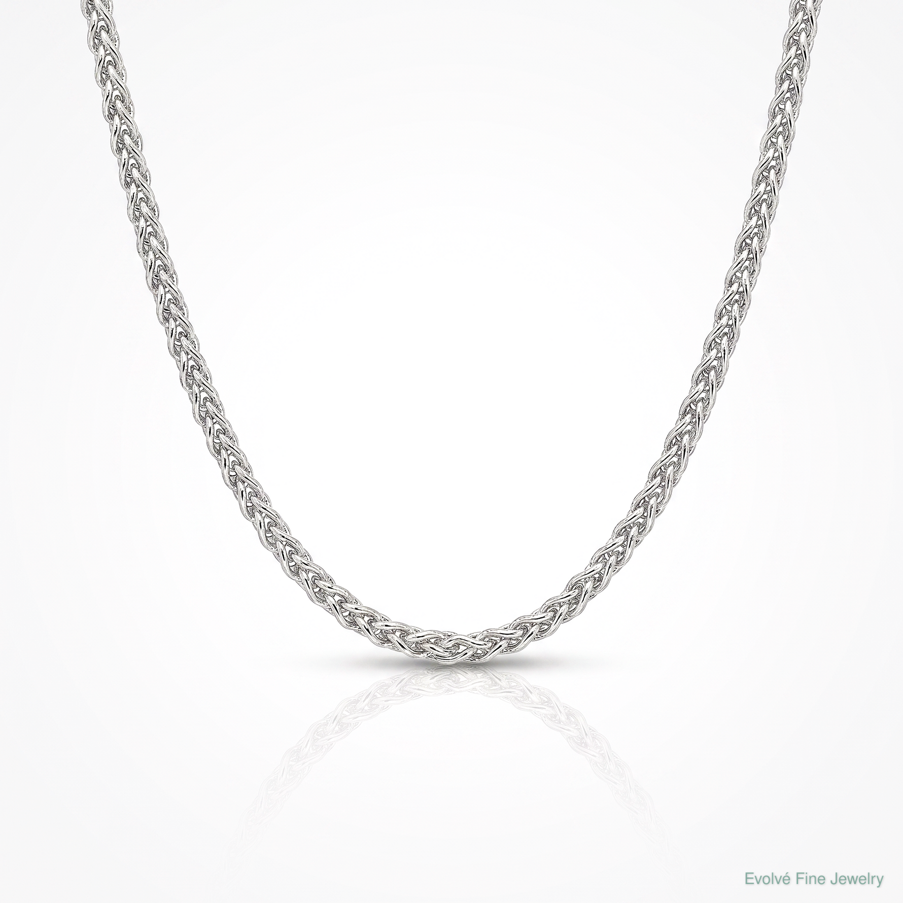 Leslie's 10k White Gold 1mm Spiga Chain - Lifestyle View