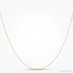 14k .5 mm Carded Curb Chain - Lifestyle View