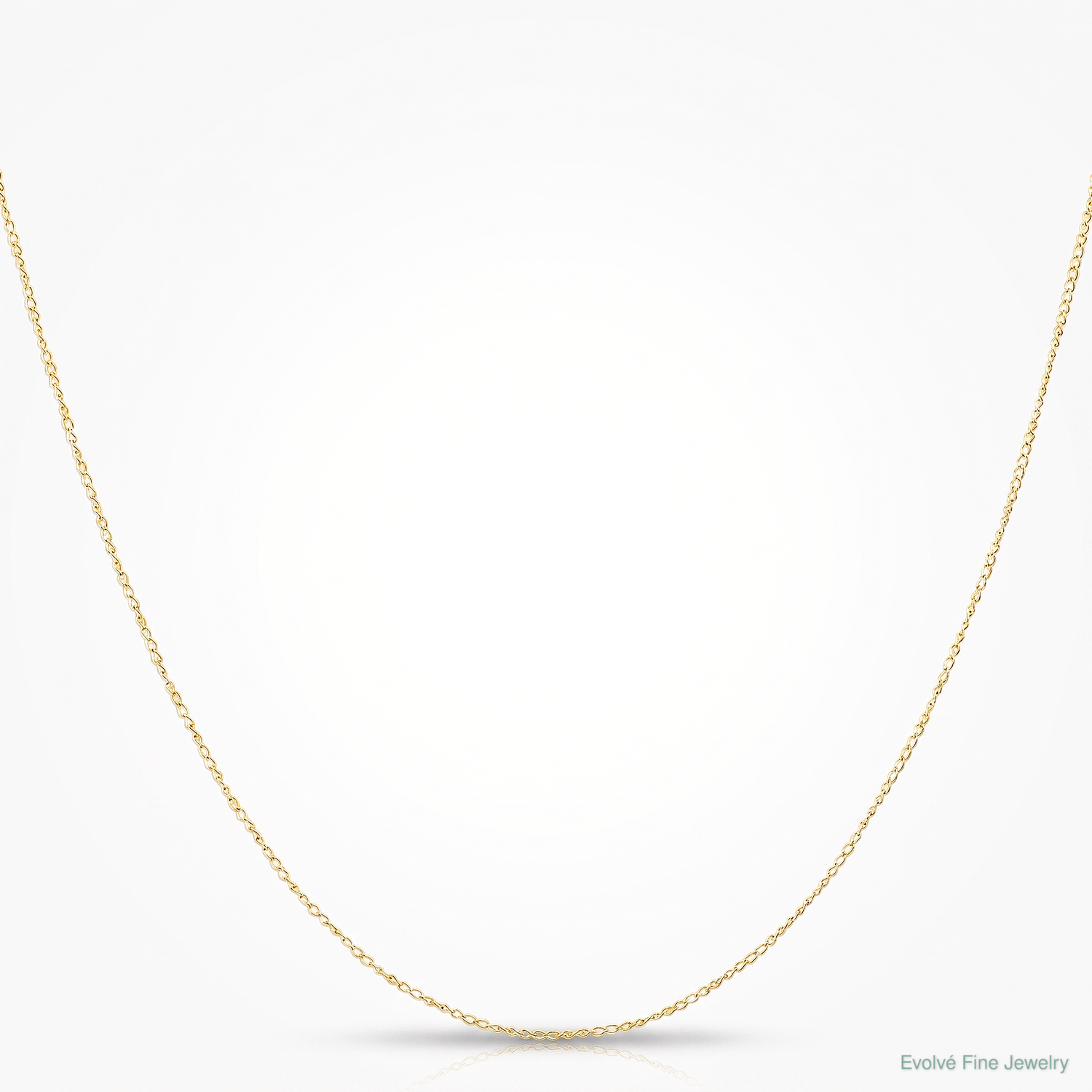 14k .5 mm Carded Curb Chain - Lifestyle View