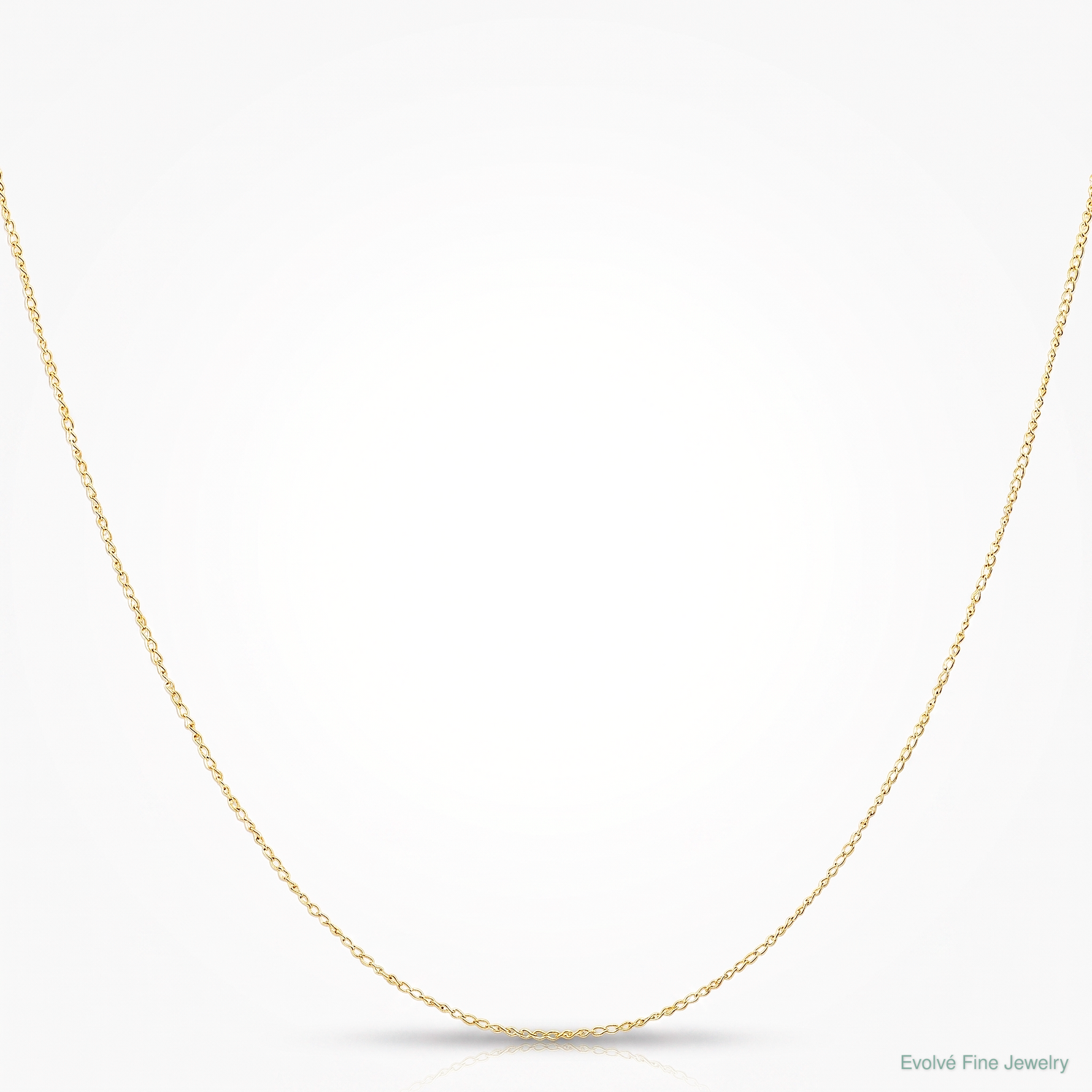 14k .5 mm Carded Curb Chain - Lifestyle View