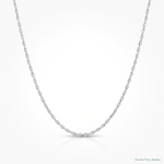 14k White Gold .95 mm Carded Cable Rope Chain - Lifestyle View