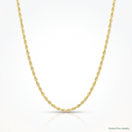 14k .95 mm Carded Cable Rope Chain - Lifestyle View