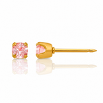 Inverness 14k 3mm June Crystal Birthstone Post Earrings - Lifestyle View
