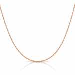 14k Rose Gold 1.15mm Carded Cable Rope Chain - Lifestyle View