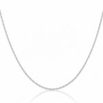 14K White Gold 1.15mm Carded Cable Rope Chain - Lifestyle View