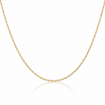 14K 1.15mm Carded Cable Rope Chain - Lifestyle View