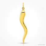 14k Large 3D Italian Horn Charm - Lifestyle View